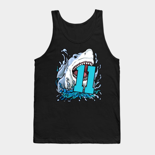 11th Birthday 11 Years Old Shark Tank Top by KAWAIITEE